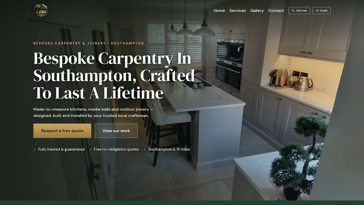 LPM Carpentry website by Swift Web SEO